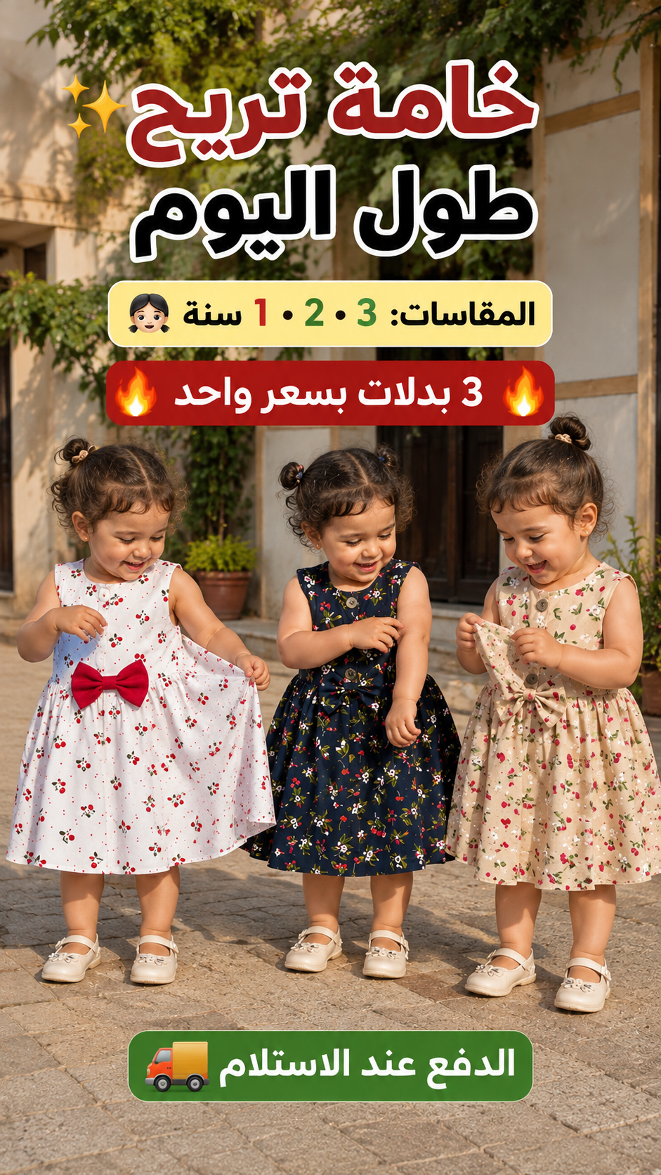 مجموعة الاميرة الصغيرة – 3 فساتين