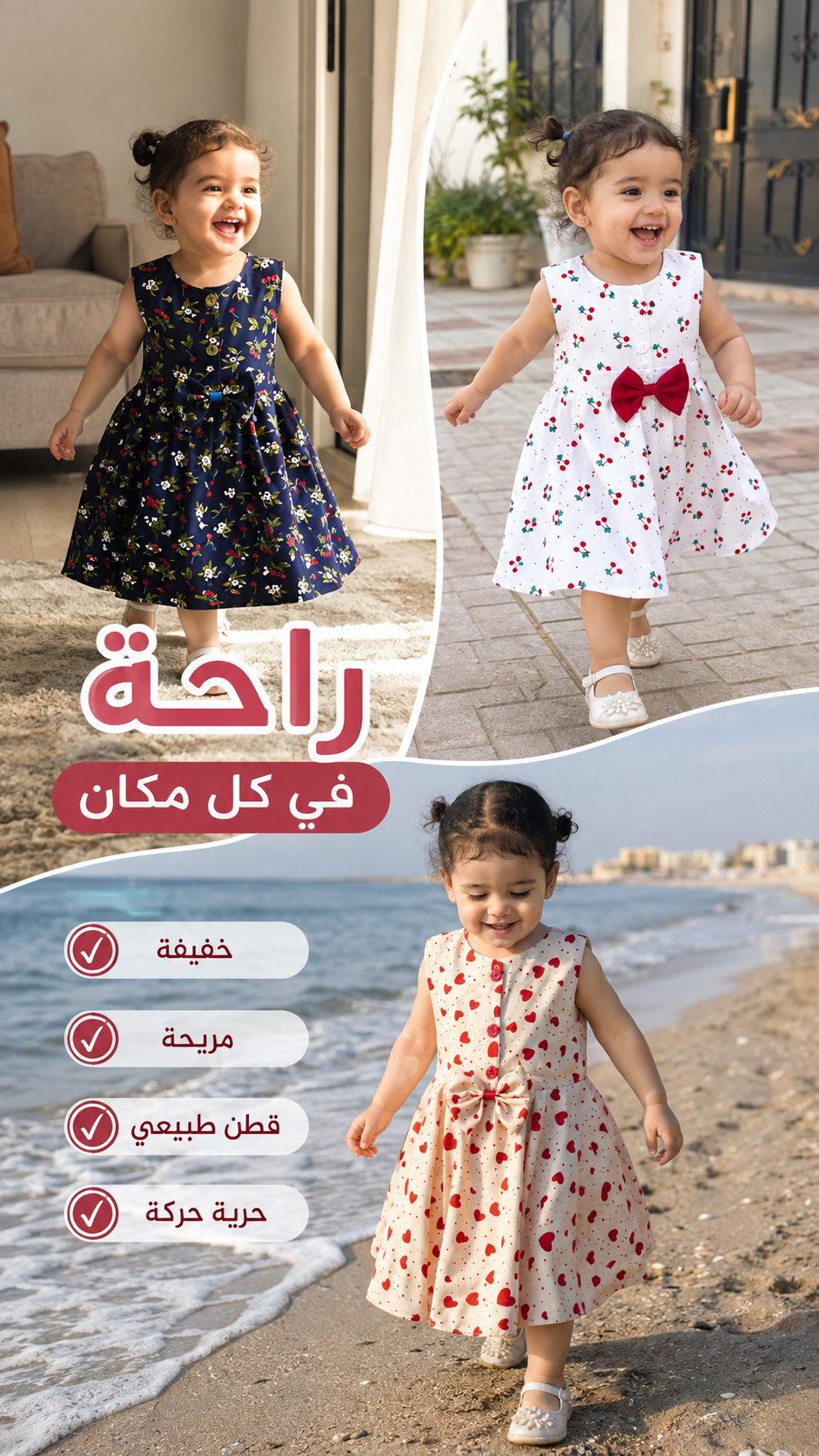 مجموعة الاميرة الصغيرة – 3 فساتين