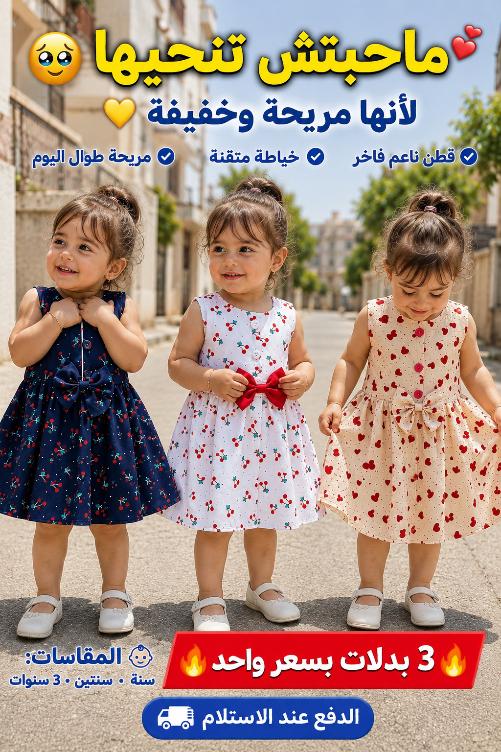 مجموعة الاميرة الصغيرة – 3 فساتين